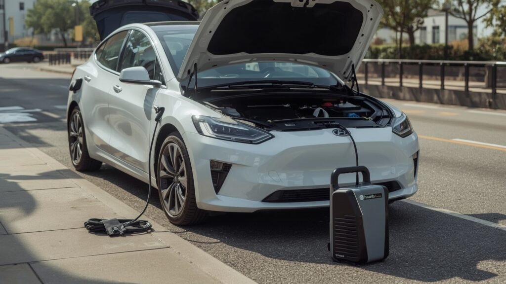 How to jumpstart an electric vehicle in 2025 using a lithium jump starter – full roadside guide. how to jumpstart an EV,how to jumpstart a Tesla 2025,12V battery dead in electric car,Tesla jumpstart tutorial
