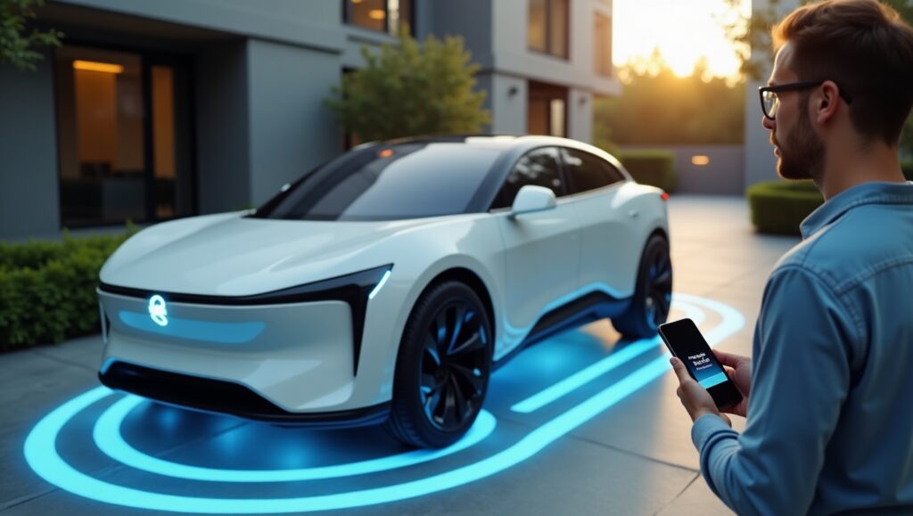 EV wireless charging failure issue in 2025 with confused driver