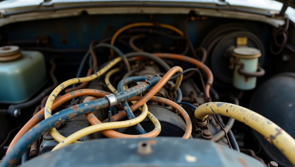 Misidentification risk in older models without visible hybrid vehicle orange cables