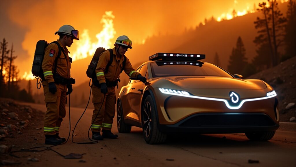 Emergency response using a solar generator to charge EVs during disaster recovery in 2025