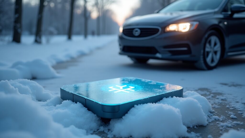 Snow and ice disrupting wireless charging pad

