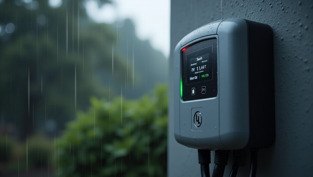 UL-certified safe home EV charger with smart safety features