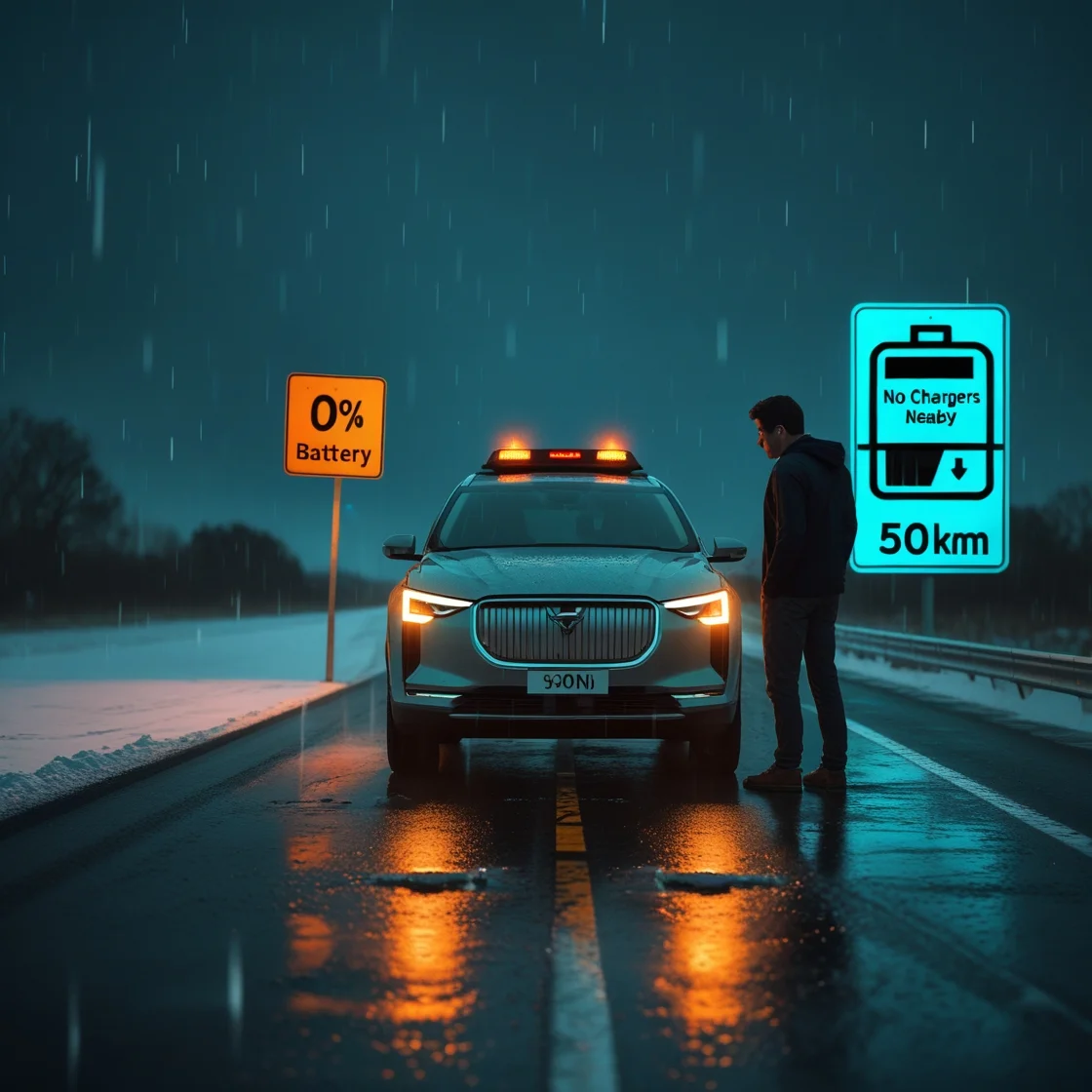 ev battery dead on the road