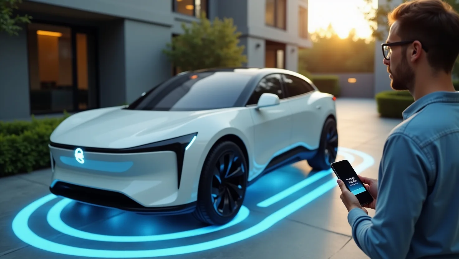 EV wireless charging failure issue in 2025 with confused driver