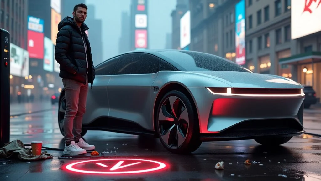 EV driver experiencing wireless charging failure in 2025
